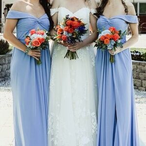 Azazie Steel Blue Bridesmaid Dress - Size A4